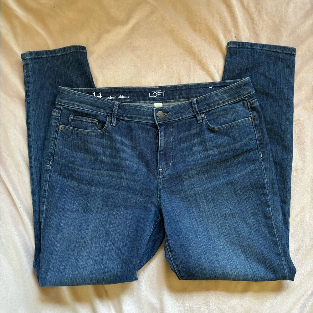 Ann Taylor Loft Womens Jeans Size 14 Modern Skinny 5-Pockets